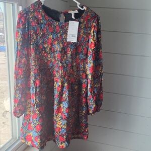 Isabel Maternity by Ingrid & Isabel Floral Blouse - Red and Blue